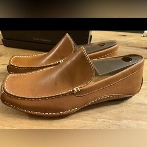 Franco Fortini Max Men's Leather Driving Slip-on Comfort Loafers Camel Brown 10